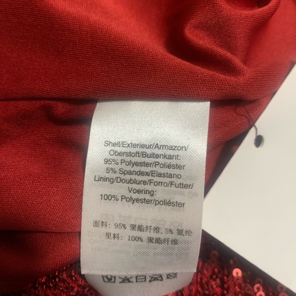 NWOT DKNY Sequin Top - Red - Picture 4 of 5